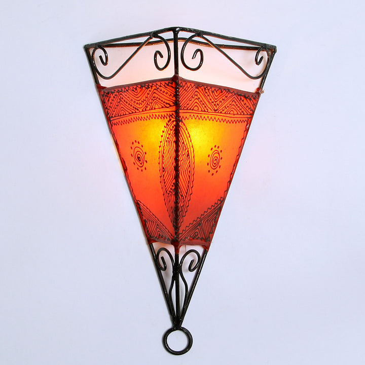 Lampada da parete in pelle Emrah Arancione