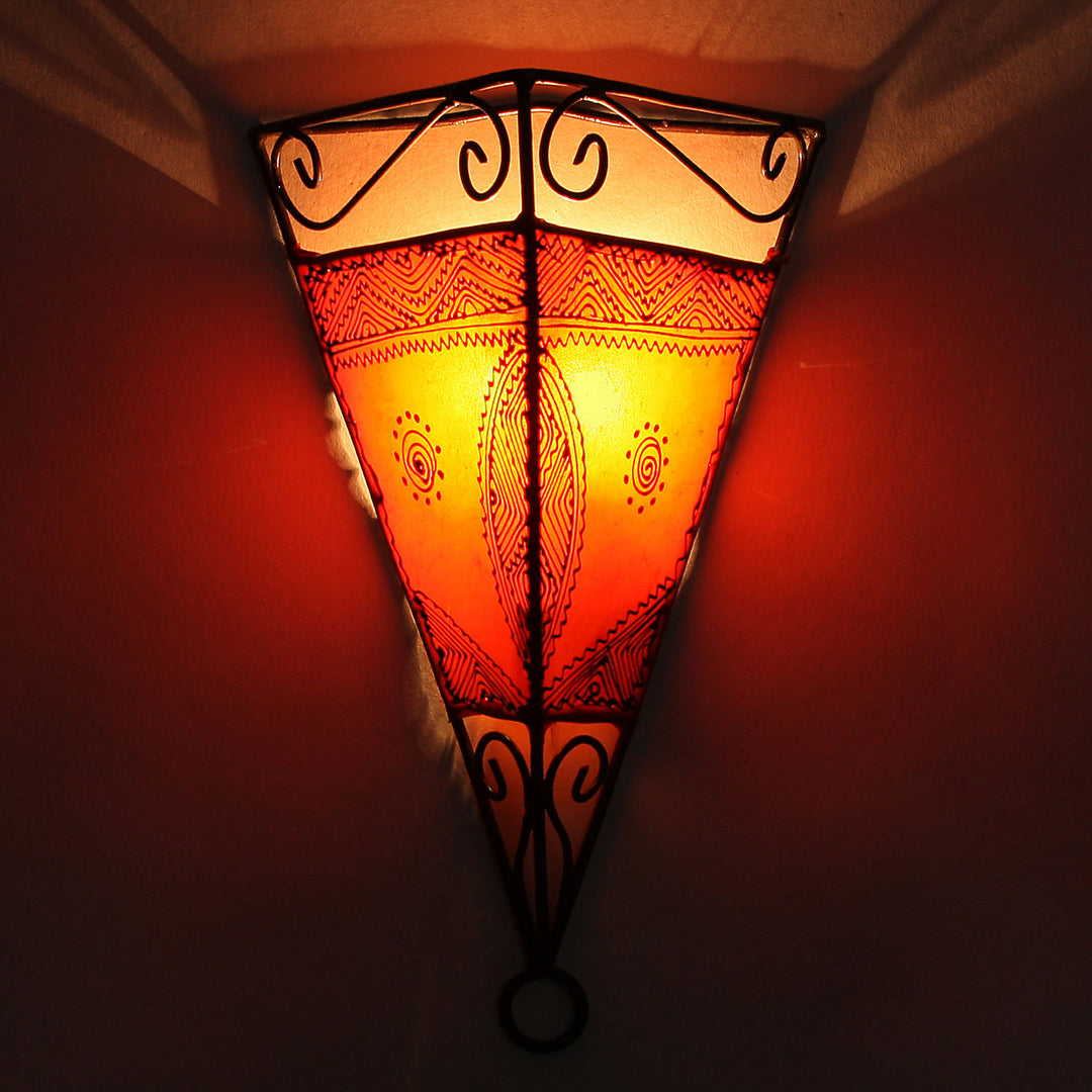 Lampada da parete in pelle Emrah Arancione