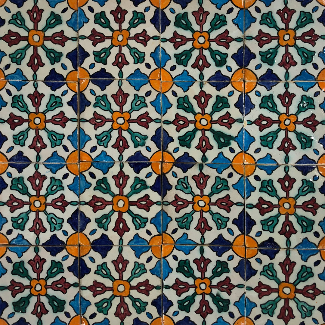 Piastrella dipinta a mano – Decoro andaluso