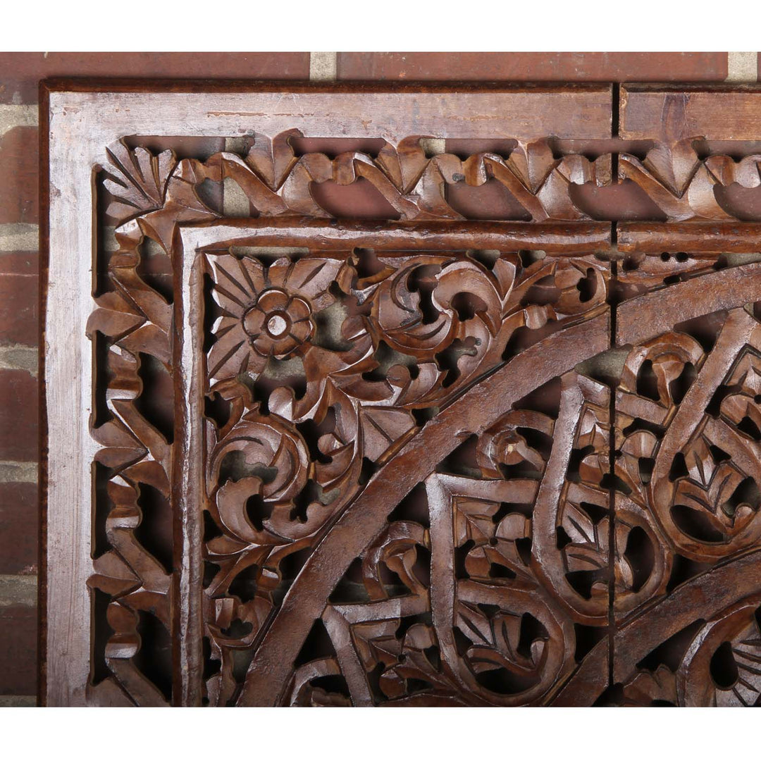Mandala Hossam indiano in legno