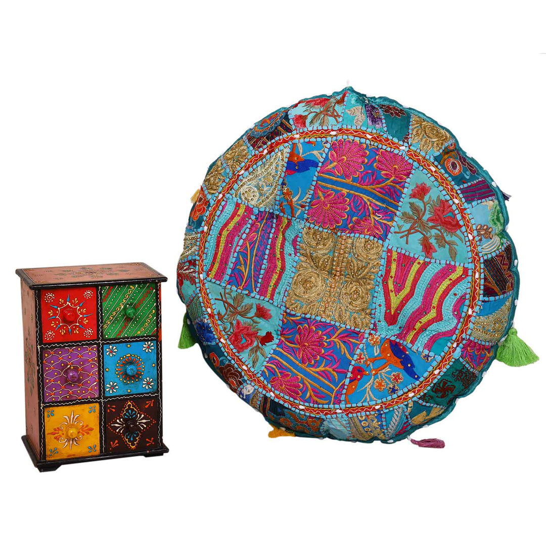 Cuscino yoga patchwork Lali medio