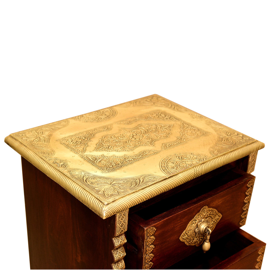 Cassettiera orientale – cassettiera in legno con 3 cassetti