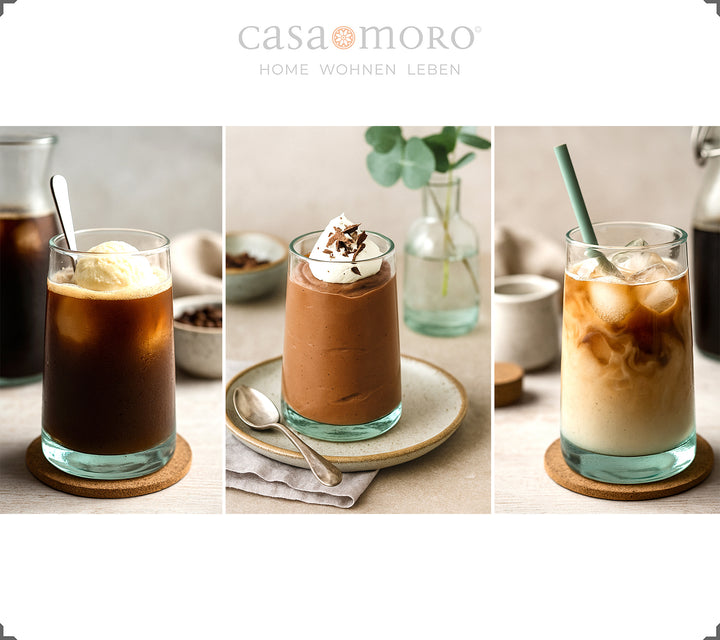 Set di 4 bicchieri trasparenti - adatti per long drink, cocktail o dessert