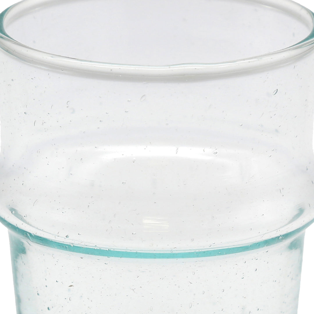 Bicchieri da long drink in vetro riciclato – soffiati a mano con un anello distintivo