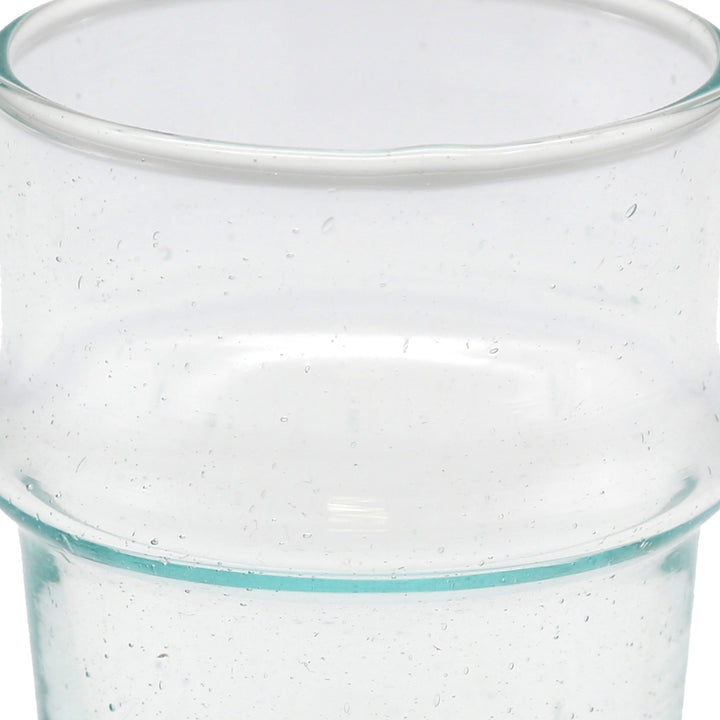 Bicchieri da long drink in vetro riciclato – soffiati a mano con un anello distintivo