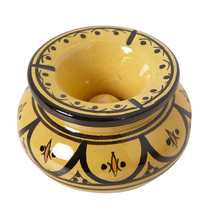 Posacenere in ceramica giallo