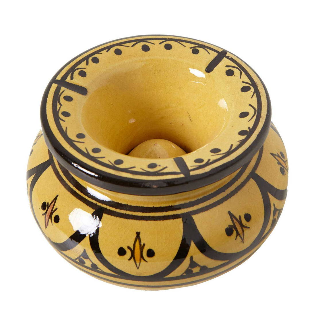 Posacenere in ceramica giallo