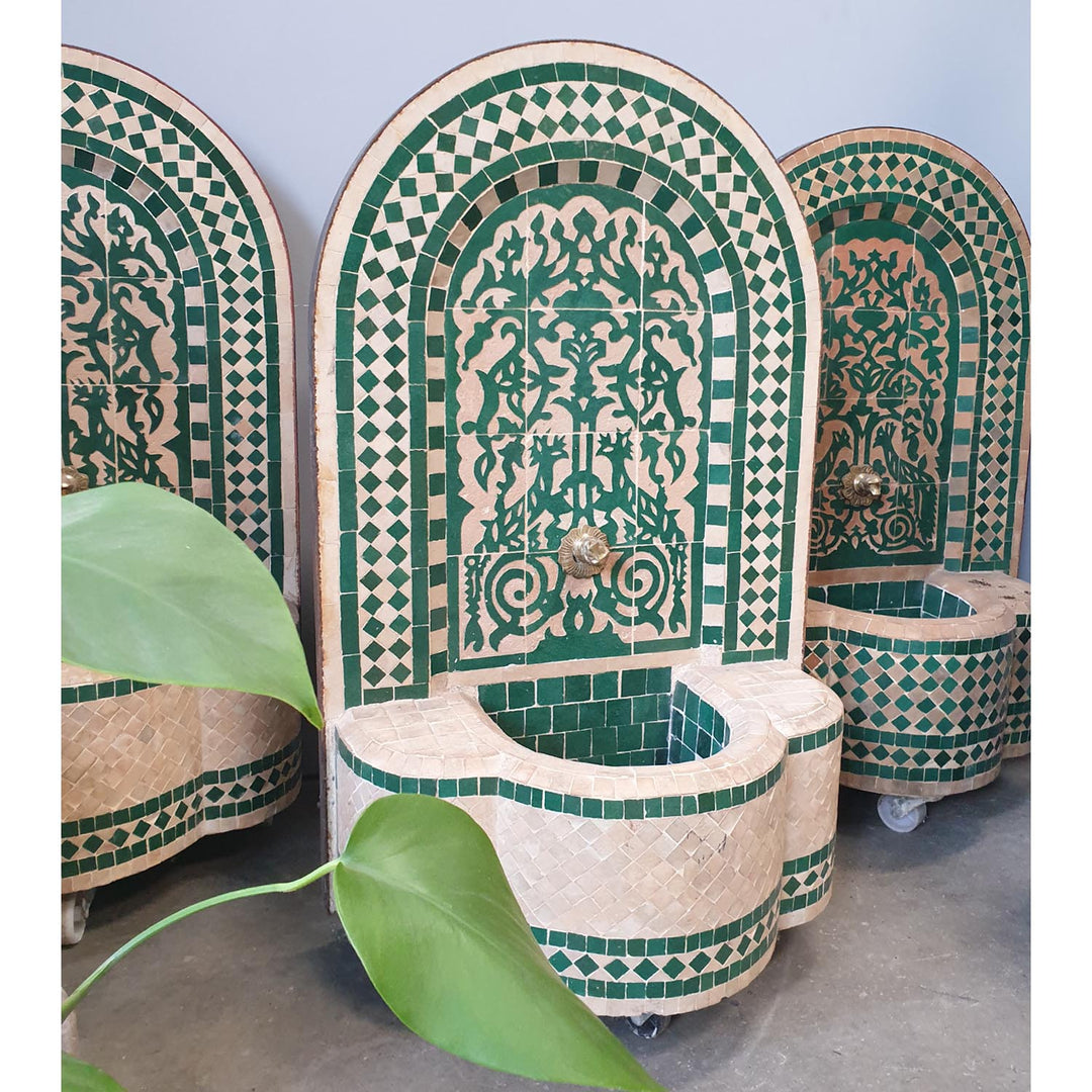 Fontana in mosaico del Marocco Asfor Green