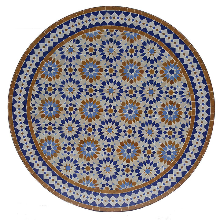 Tavolo in mosaico D120 Ankabut Marrone