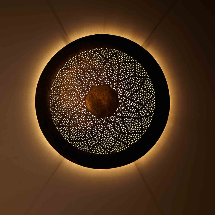 Lampada da parete Hilal in ottone