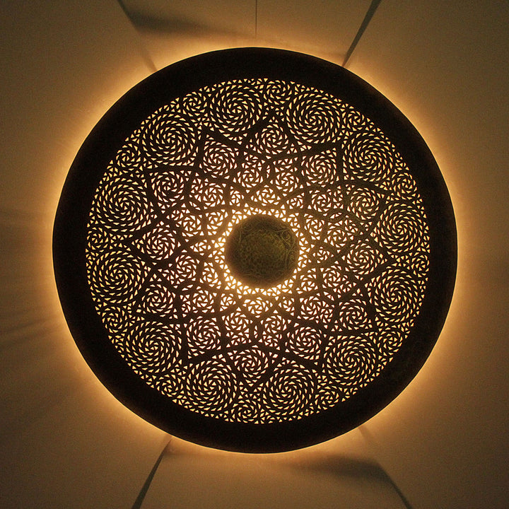 Lampada da parete in ottone Hilal 76Ø