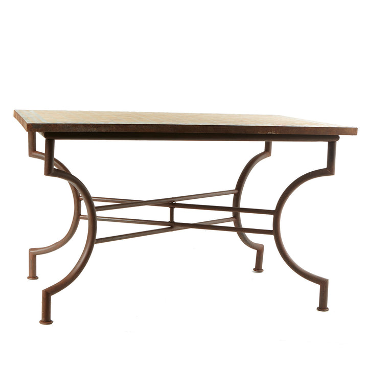 Tavolo da pranzo in mosaico 120x80 piastrella Bordeaux