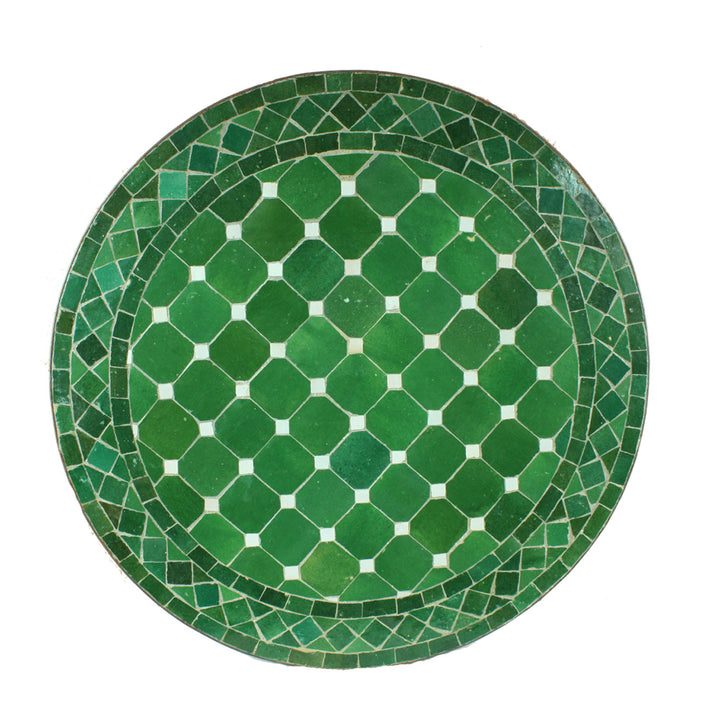 Tavolo mosaico rotondo D60 verde/smaltato