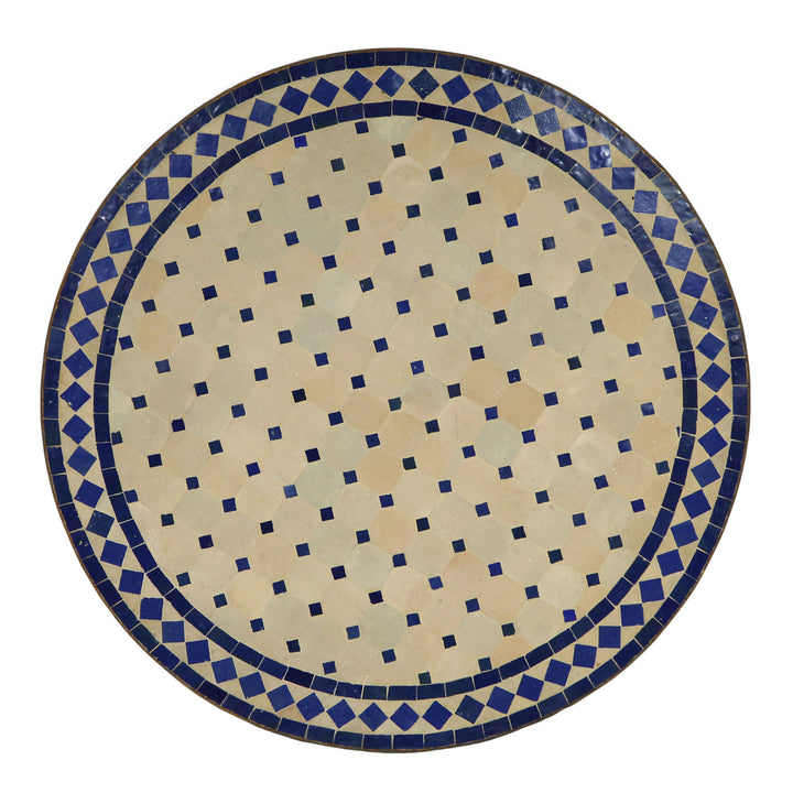 Tavolo in mosaico D90 blu/diamante