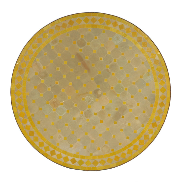 Tavolo mosaico D90 giallo/diamante