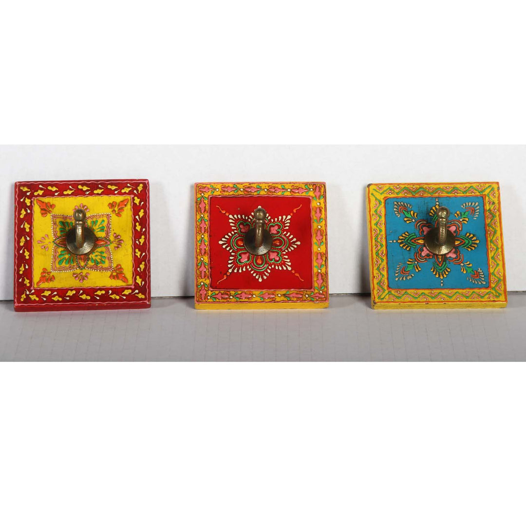 Set di 3 ganci appendiabiti orientali