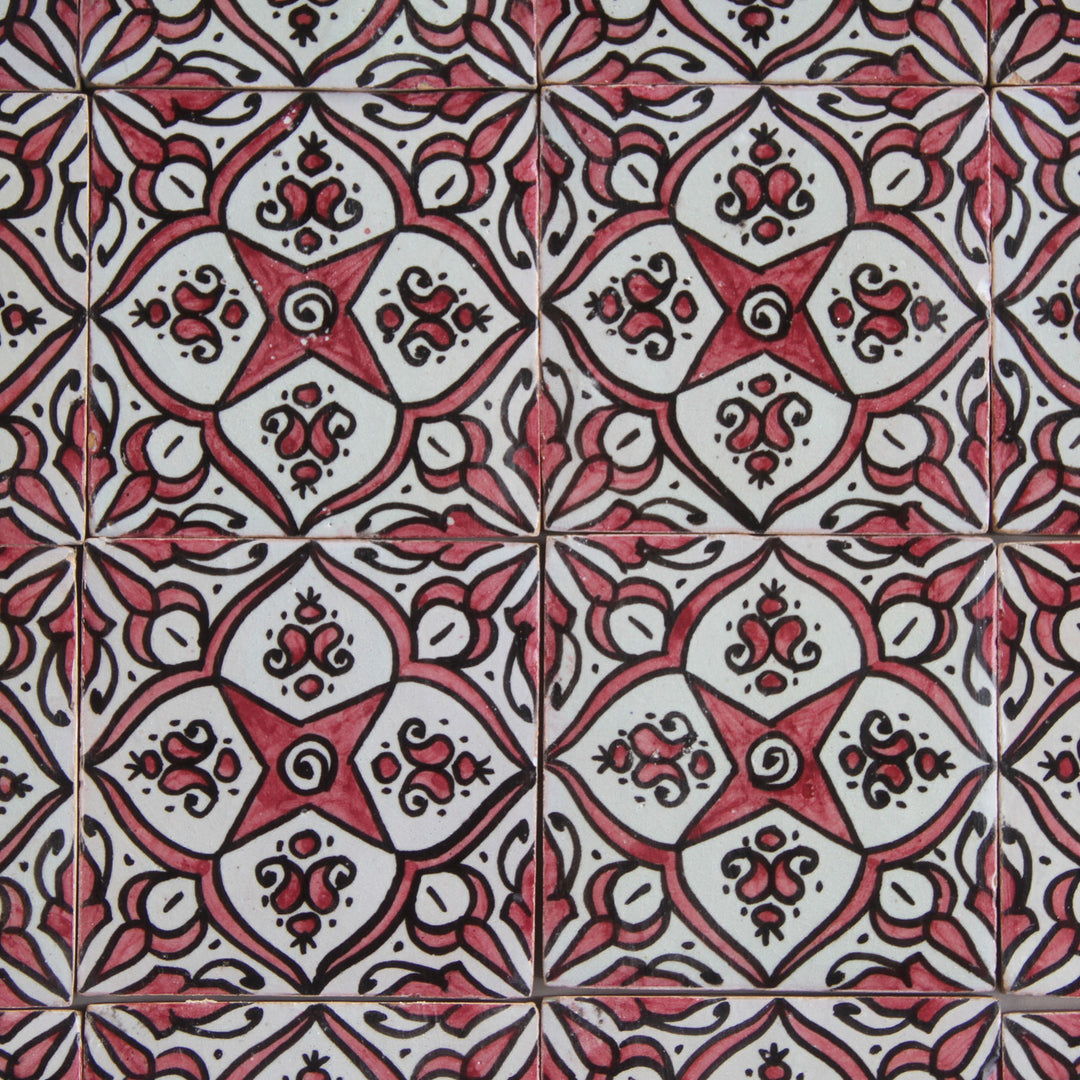 Piastrella dipinta a mano – Ornamento stella andalusa