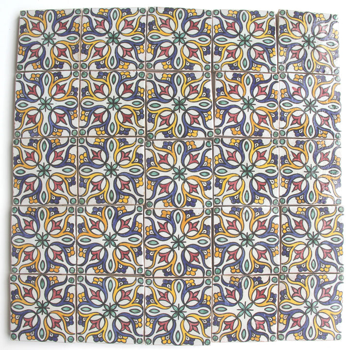 Piastrella dipinta a mano 10x10 cm – Boho