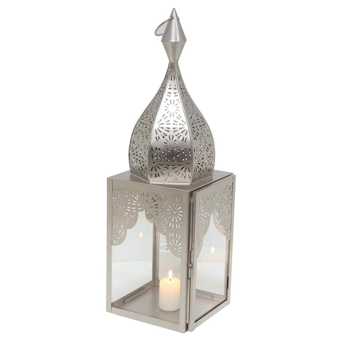 Orientalisches Windlicht Modena Silber L