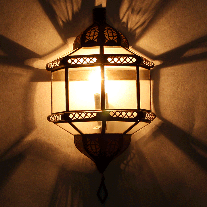 Lampada da parete dal Marocco Trombi trasparente