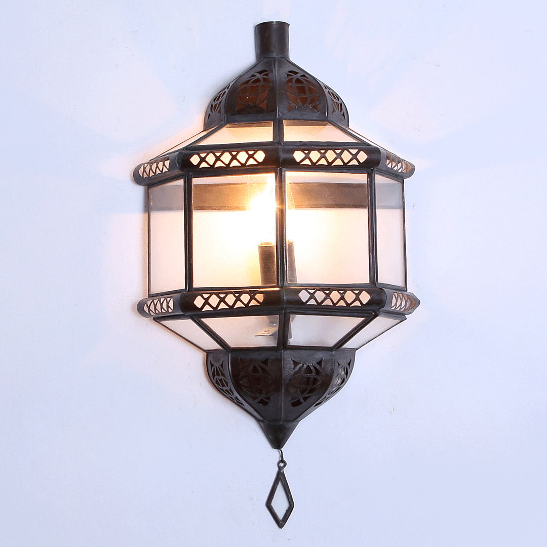 Lampada da parete dal Marocco Trombi trasparente