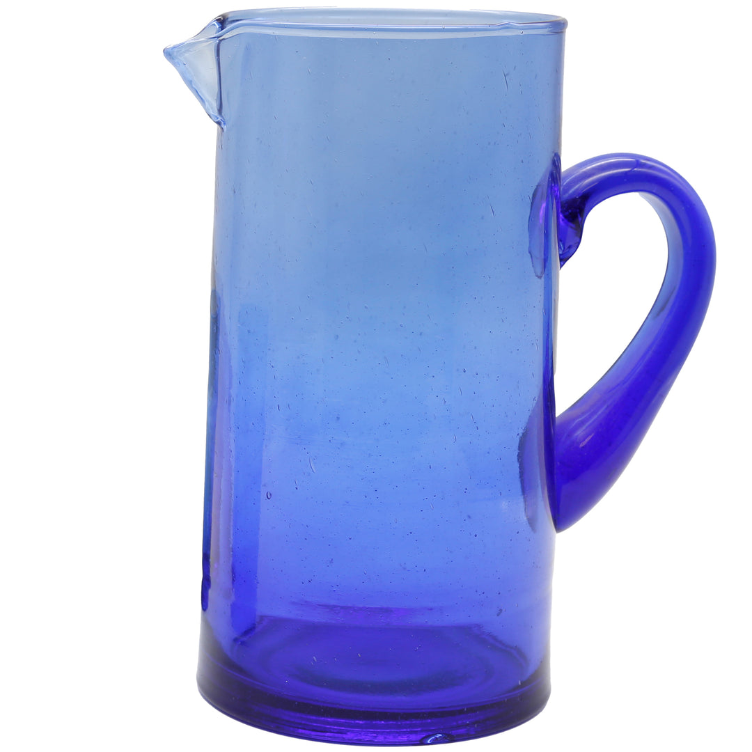 Caraffa per acqua in vetro blu: elegante presentazione da tavolo per le bevande