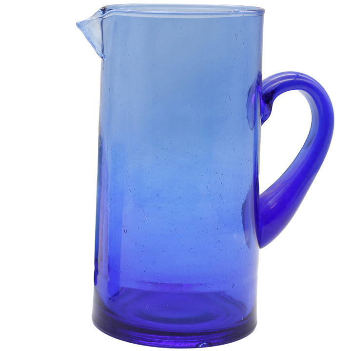 Caraffa per acqua in vetro blu: elegante presentazione da tavolo per le bevande